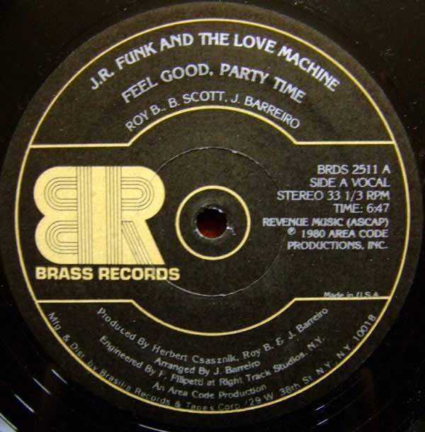 J.R. Funk And The Love Machine* - Feel Good, Party Time - LP