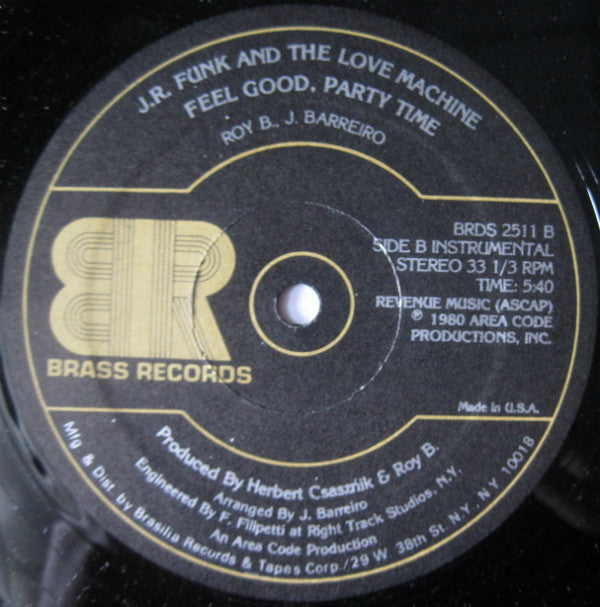 J.R. Funk And The Love Machine* - Feel Good, Party Time - LP