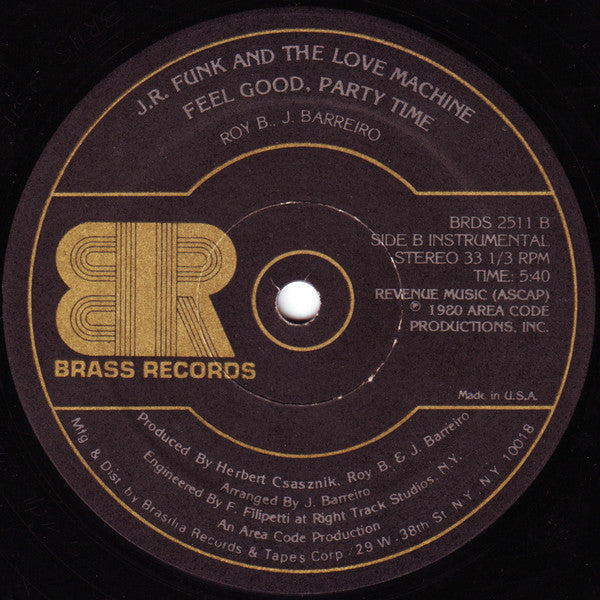 J.R. Funk And The Love Machine* - Feel Good, Party Time - LP