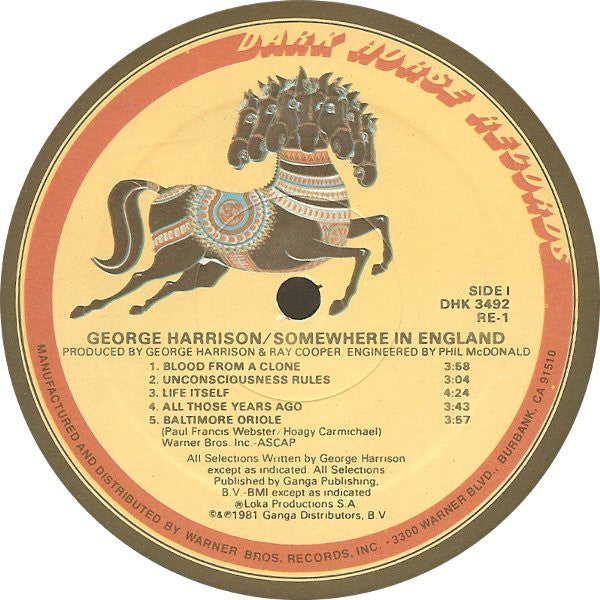 George Harrison - Somewhere In England - LP