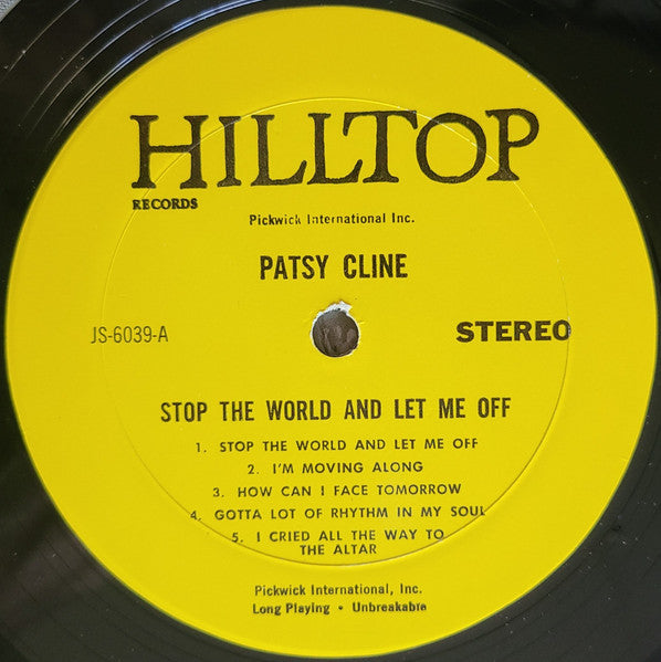 Patsy Cline - Stop The World & Let Me Off - LP