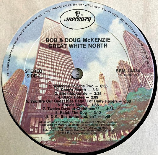 Bob & Doug McKenzie - Great White North - LP