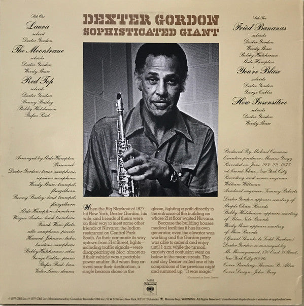 Dexter Gordon - Sophisticated Giant - LP