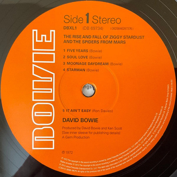 David Bowie - The Rise And Fall Of Ziggy Stardust And The Spiders From Mars - LP