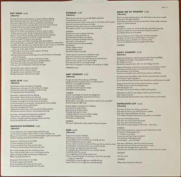 David Bowie - The Rise And Fall Of Ziggy Stardust And The Spiders From Mars - LP