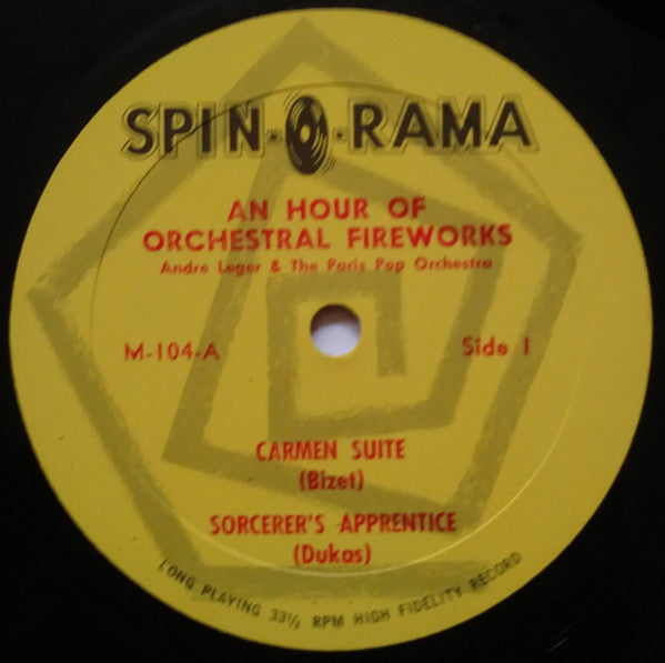 Andre Leger* And The Paris Pop Orchestra* - 1 Hour Of Orchestra Fireworks - LP
