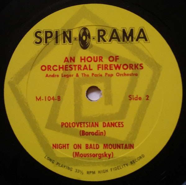 Andre Leger* And The Paris Pop Orchestra* - 1 Hour Of Orchestra Fireworks - LP