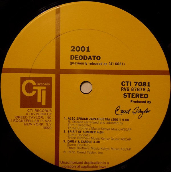 Deodato* - 2001 - LP