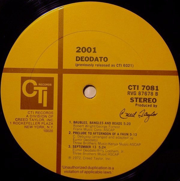 Deodato* - 2001 - LP