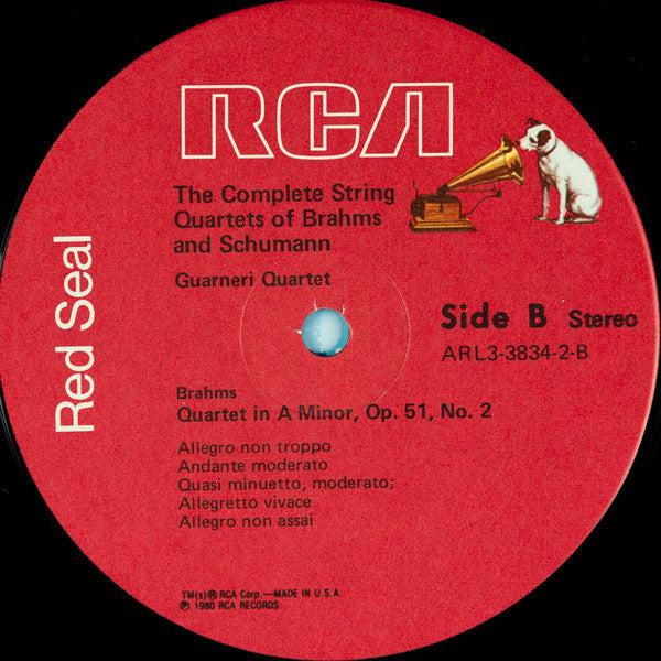 Brahms*, Schumann*, Guarneri Quartet - The Complete String Quartets - LP