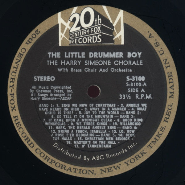 The Harry Simeone Chorale - The Little Drummer Boy: A Christmas Festival - LP