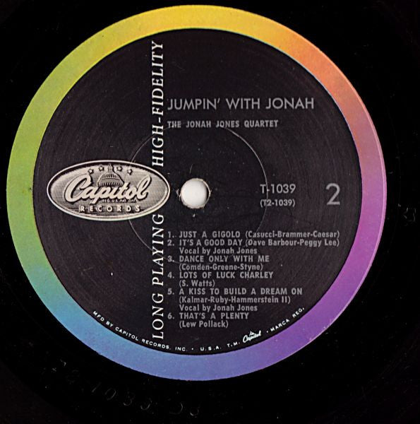 The Jonah Jones Quartet - Jumpin' With Jonah - LP