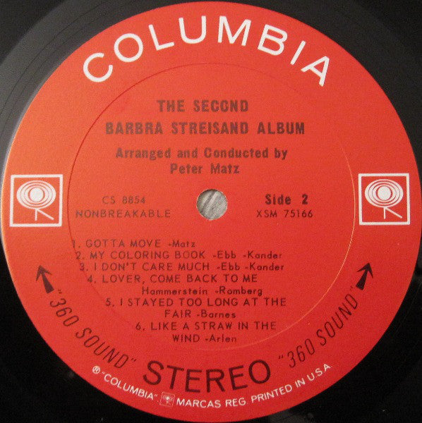 Barbra Streisand - The Second Barbra Streisand Album - LP