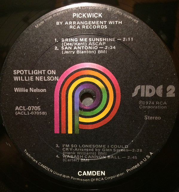 Willie Nelson - Spotlight On Willie Nelson - LP