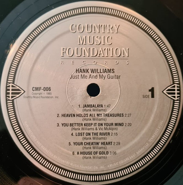 Hank Williams - Just Me And My Guitar - LP