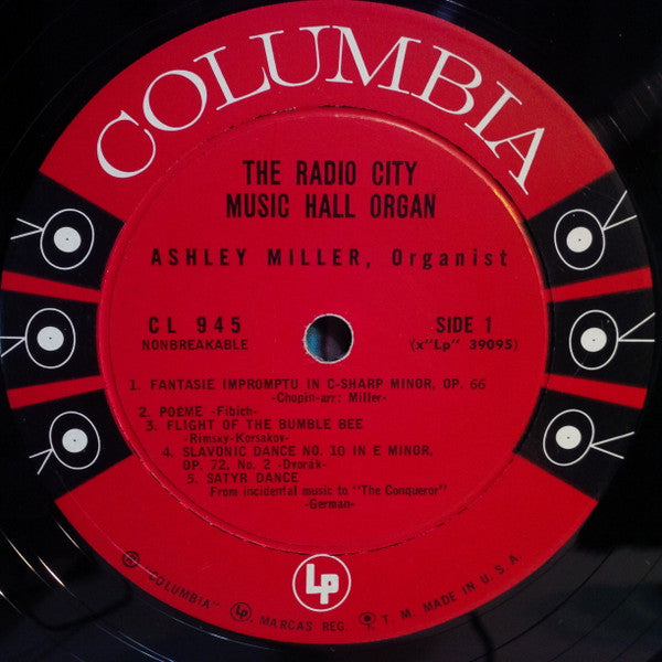 Ashley Miller - The Radio City Music Hall Organ - LP