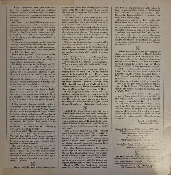 Herbie Mann - Concerto Grosso In D Blues - LP