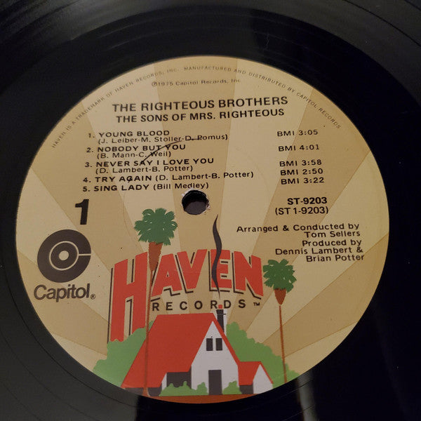 The Righteous Brothers - The Sons Of Mrs. Righteous - LP