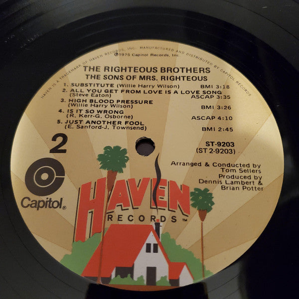 The Righteous Brothers - The Sons Of Mrs. Righteous - LP