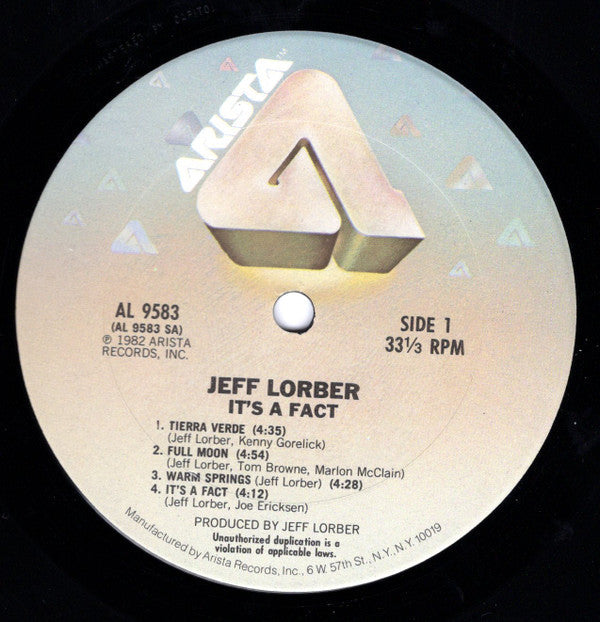 Jeff Lorber - It's A Fact - LP