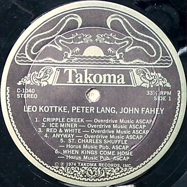 Leo Kottke / Peter Lang / John Fahey - Leo Kottke / Peter Lang / John Fahey - LP