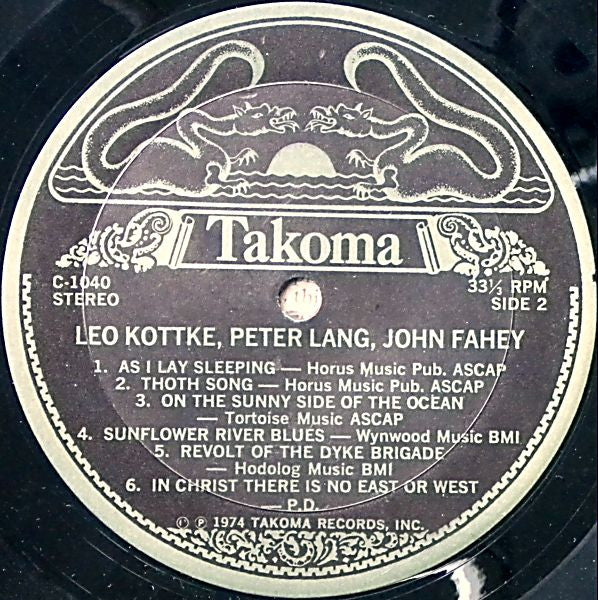 Leo Kottke / Peter Lang / John Fahey - Leo Kottke / Peter Lang / John Fahey - LP