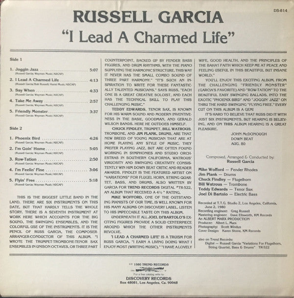Russell Garcia - I Lead A Charmed Life - LP