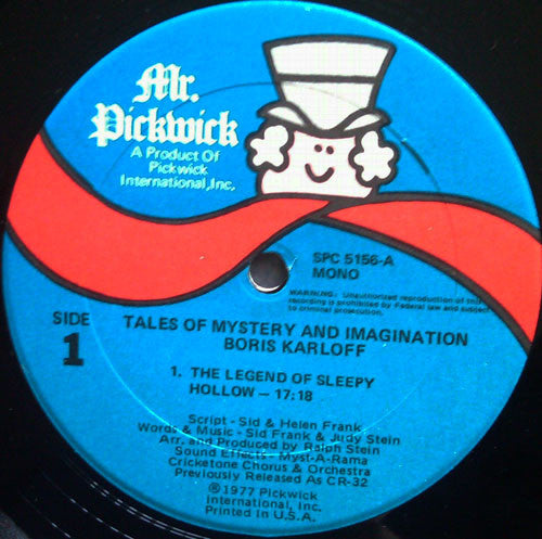 Boris Karloff - Boris Karloff Narrates Tales Of Mystery And Imagination - LP