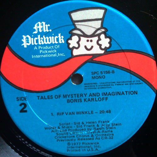 Boris Karloff - Boris Karloff Narrates Tales Of Mystery And Imagination - LP