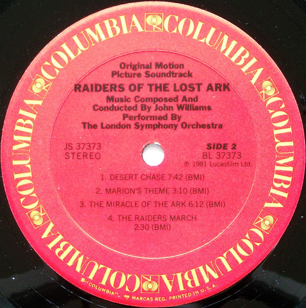 John Williams  - Raiders Of The Lost Ark (Original Motion Picture Soundtrack) - LP
