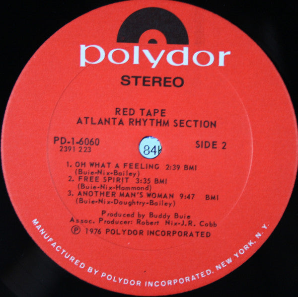 Atlanta Rhythm Section - Red Tape - LP