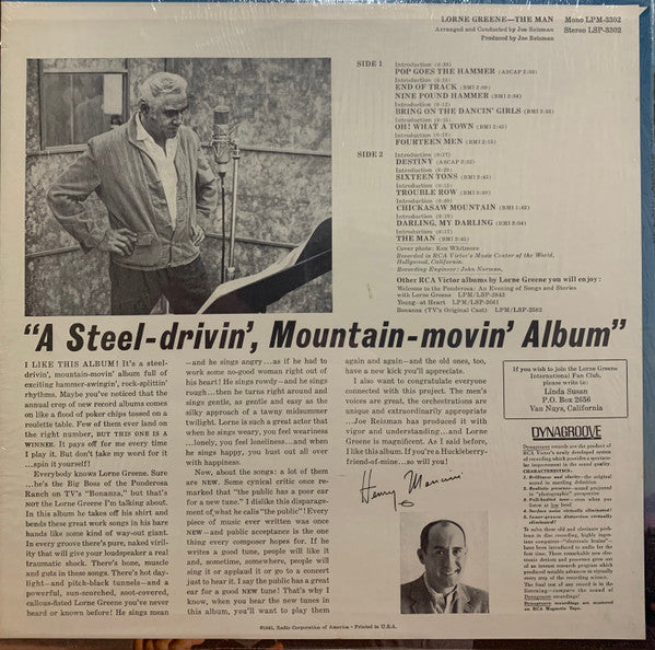 Lorne Greene - The Man - LP