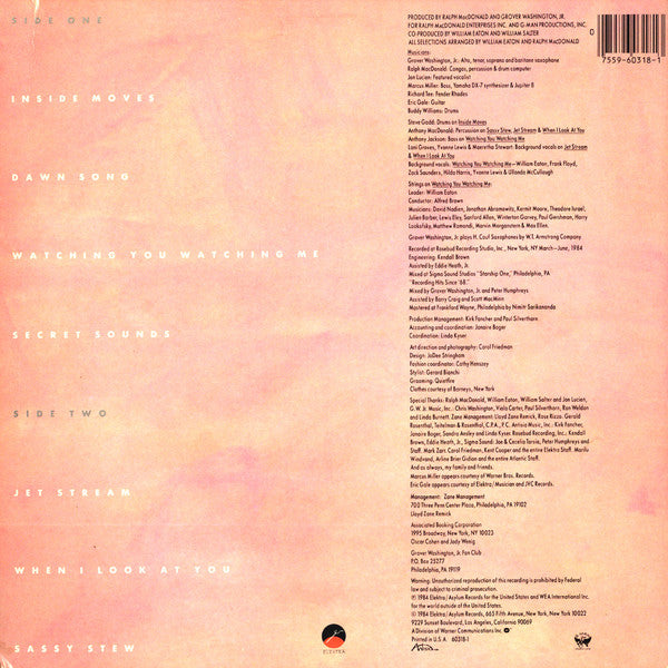 Grover Washington Jr.* - Inside Moves - LP