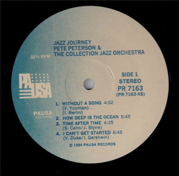 Pete Petersen & The Collection Jazz Orchestra Featuring Ashley Alexander (2) - Jazz Journey - LP