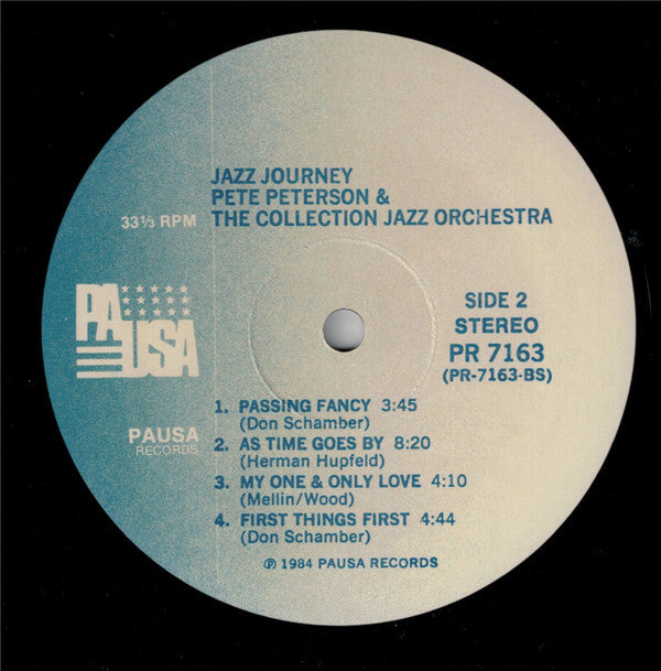 Pete Petersen & The Collection Jazz Orchestra Featuring Ashley Alexander (2) - Jazz Journey - LP