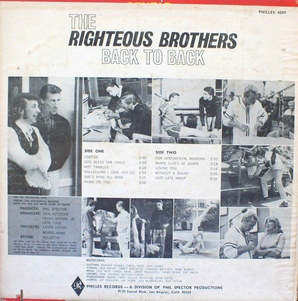 The Righteous Brothers - Back To Back - LP