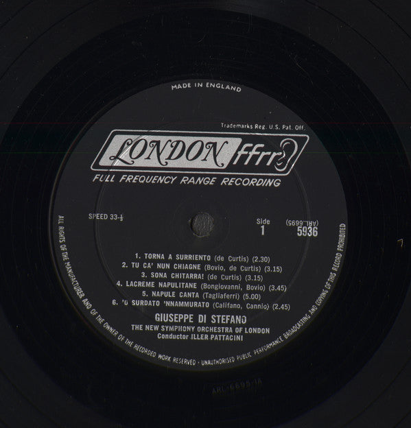 Guiseppe Di Stefano* - Neapolitan Songs - LP
