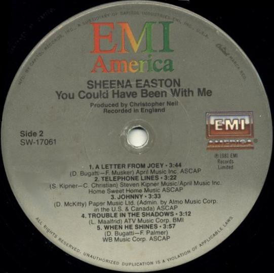 Sheena Easton - You Could Have Been With Me - LP