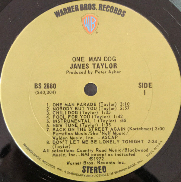 James Taylor (2) - One Man Dog - LP