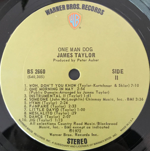 James Taylor (2) - One Man Dog - LP