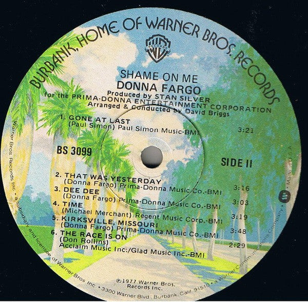 Donna Fargo - Shame On Me - LP
