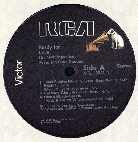 The Main Ingredient Featuring Cuba Gooding - Ready For Love - LP