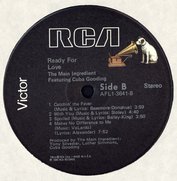 The Main Ingredient Featuring Cuba Gooding - Ready For Love - LP