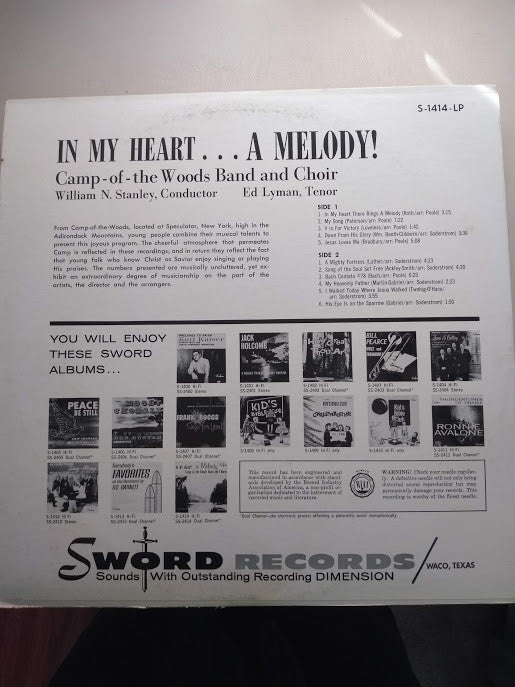 Camp-of-the-Woods Band and Choir, William N. Stanley, Ed Lyman - In My Heart...A Melody! - LP