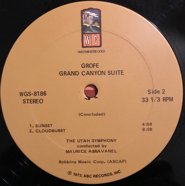 Maurice Abravanel*, The Utah Symphony* / Grofe* - The Grand Canyon Suite - LP