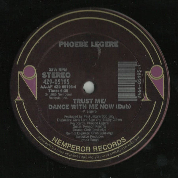 Phoebe Legere - Trust Me / Dance With Me Now - LP