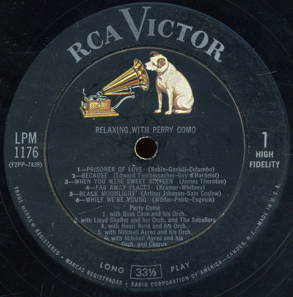 Perry Como - Relaxing With Perry Como - LP