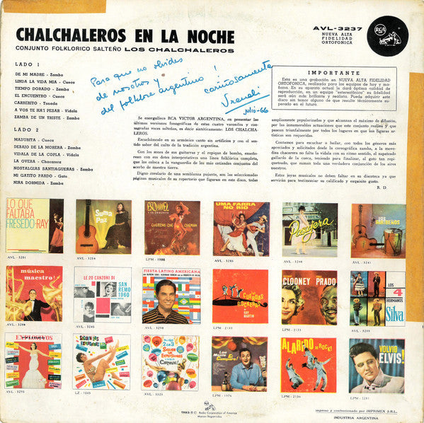 Los Chalchaleros - Los Chalchaleros En La Noche - LP