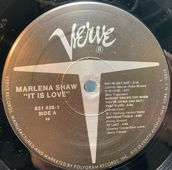 Marlena Shaw - It Is Love - Recorded Live On Vine St. - LP