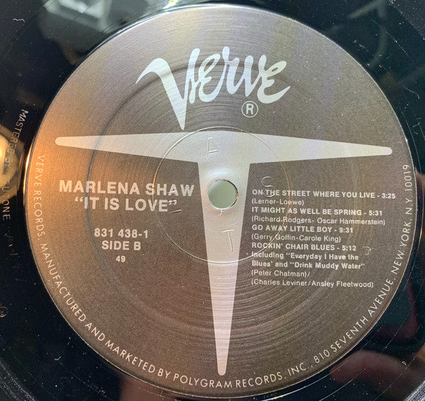 Marlena Shaw - It Is Love - Recorded Live On Vine St. - LP
